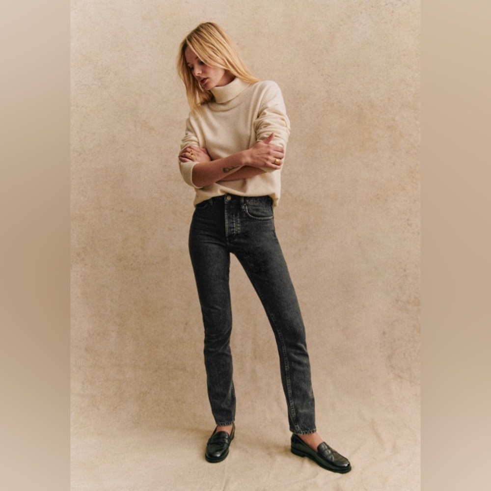 NWT Sezane Brut Sexy Jean Middle Grey Size 8 40 Tall